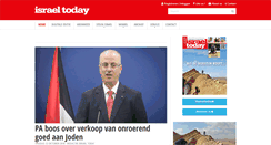 Desktop Screenshot of israeltoday.nl